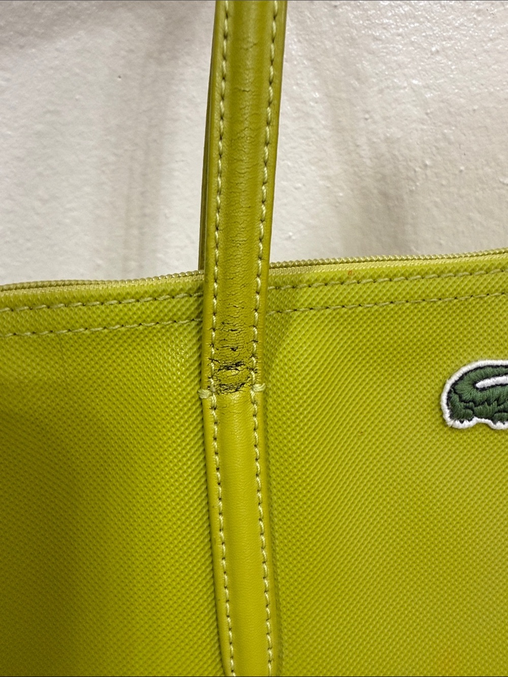 Lacoste Lime Green Tote Bag - Picture 8 of 10